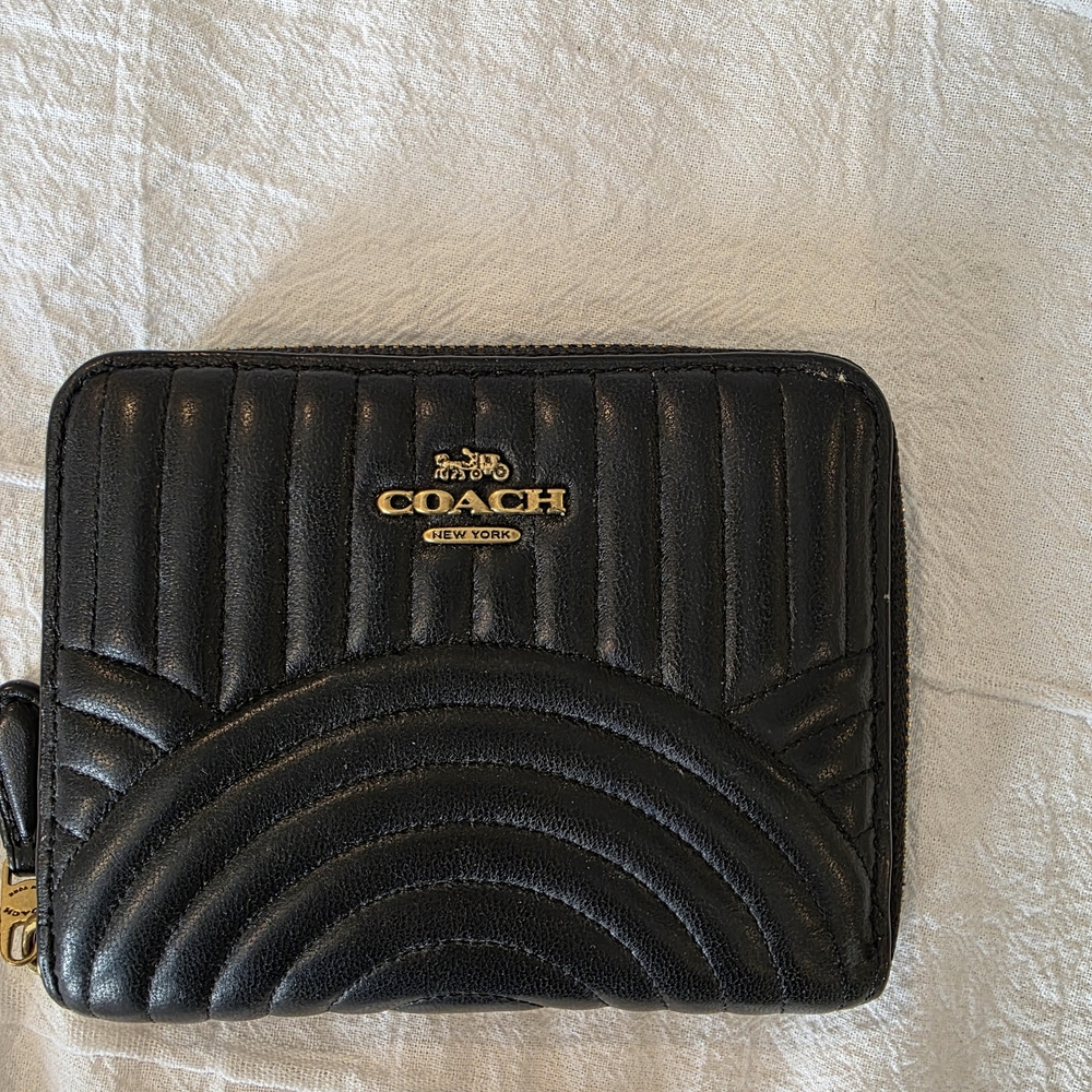 Coach Black Quilted Wallet